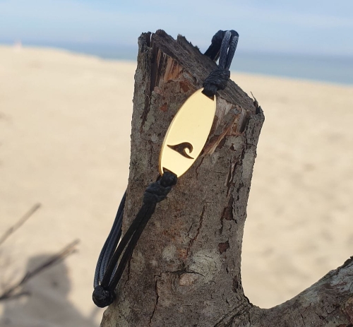 bransoletka surferska srebro pozłacane