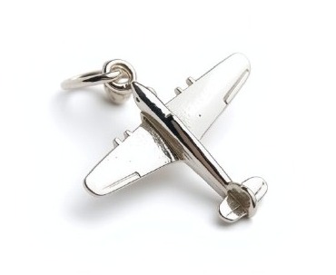 Zawieszka samolot Spitfire ze srebra 925
