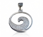 Zawieszka Fala Sparkle -  srebro 925 