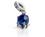 Ośmiornica Blue - zawieszka do bransoletki modułowej - srebro 925